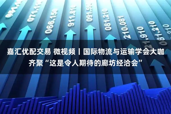 嘉汇优配交易 微视频丨国际物流与运输学会大咖齐聚“这是令人期待的廊坊经洽会”